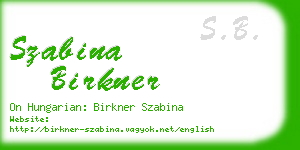 szabina birkner business card